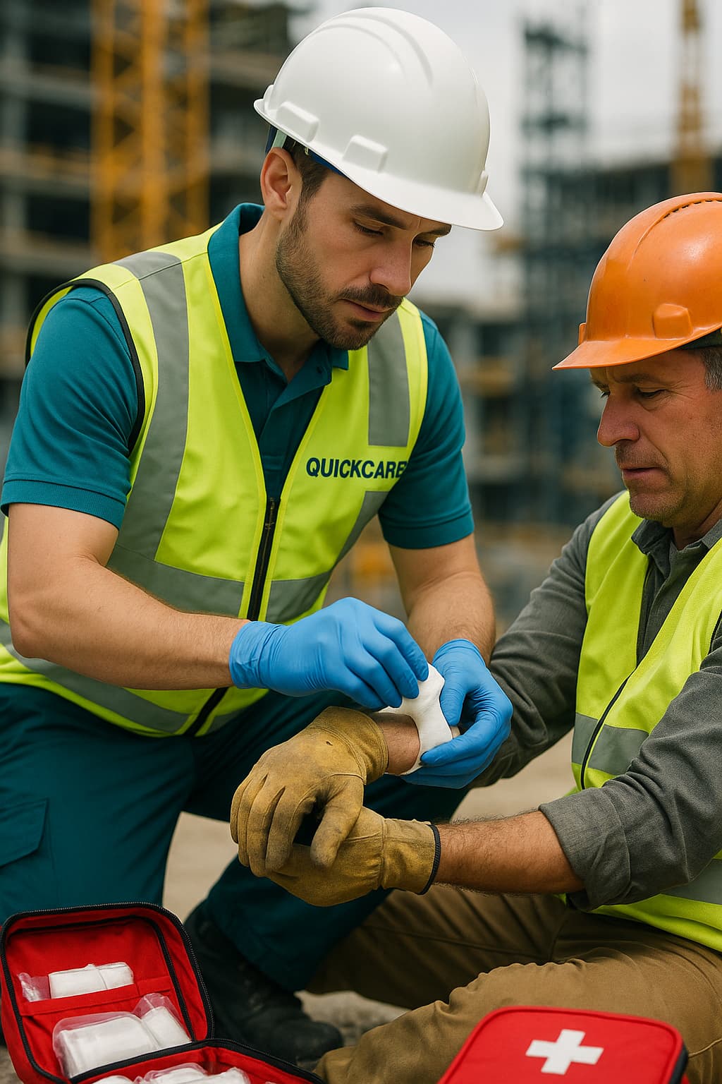 First-Aid Response at Construction Site